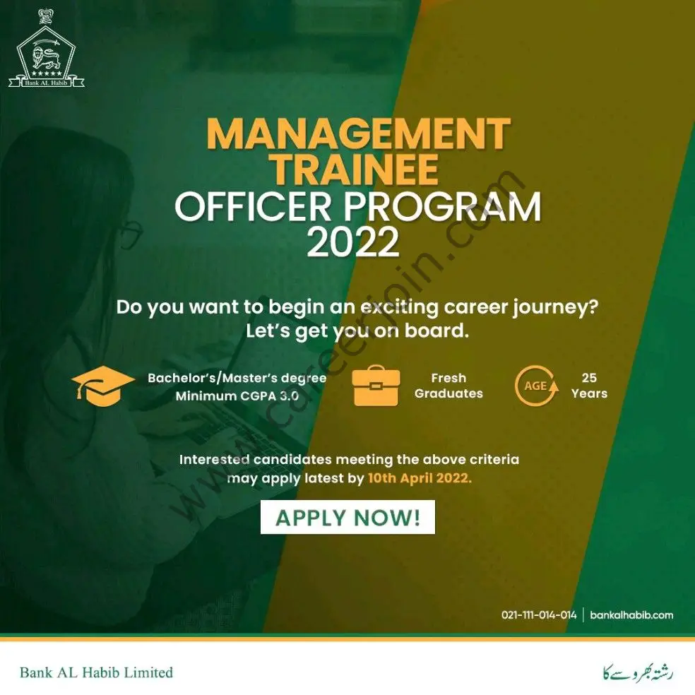 Bank Al Habib Management Trainee Officer Program 2022 01