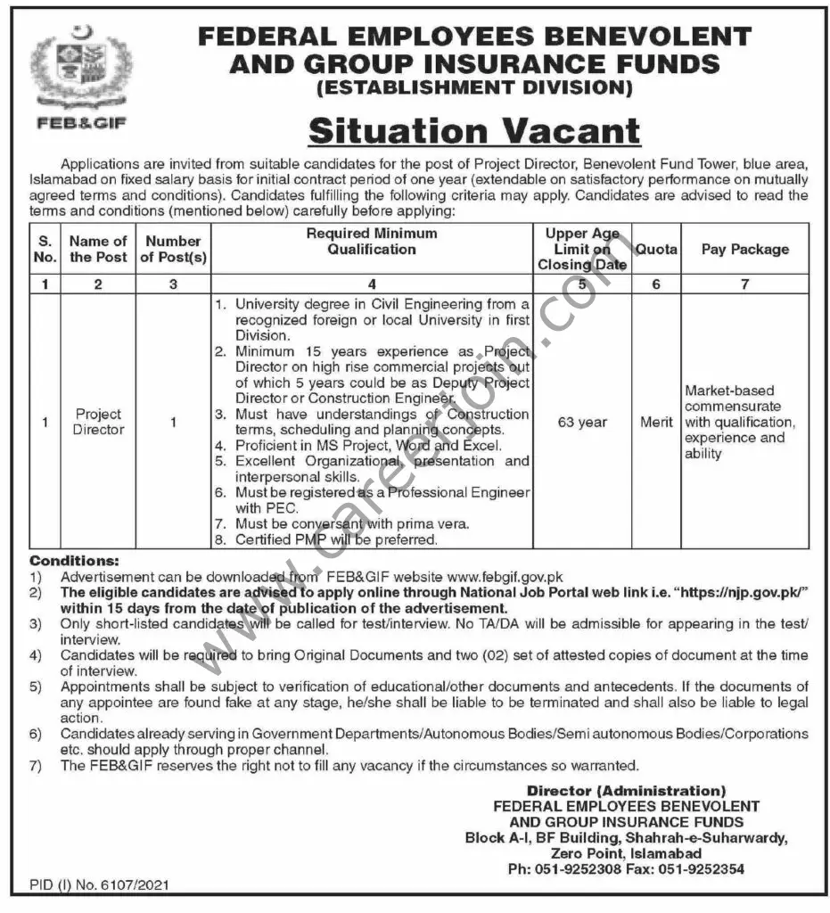 Federal Employees Benevolent & Group Insurance Funds Jobs 03 March 2022 Express 01
