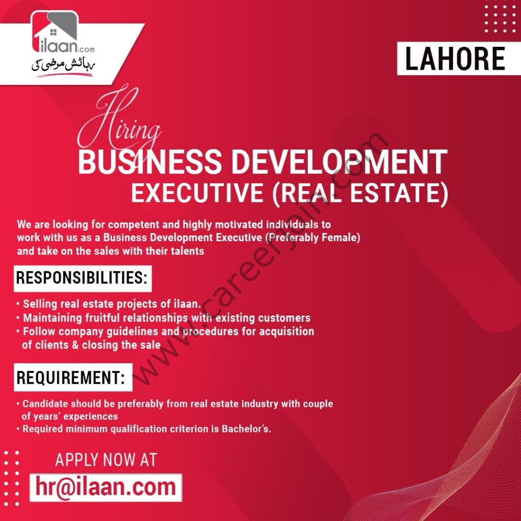 Ilaan Pakistan Jobs Business Development Executive 01