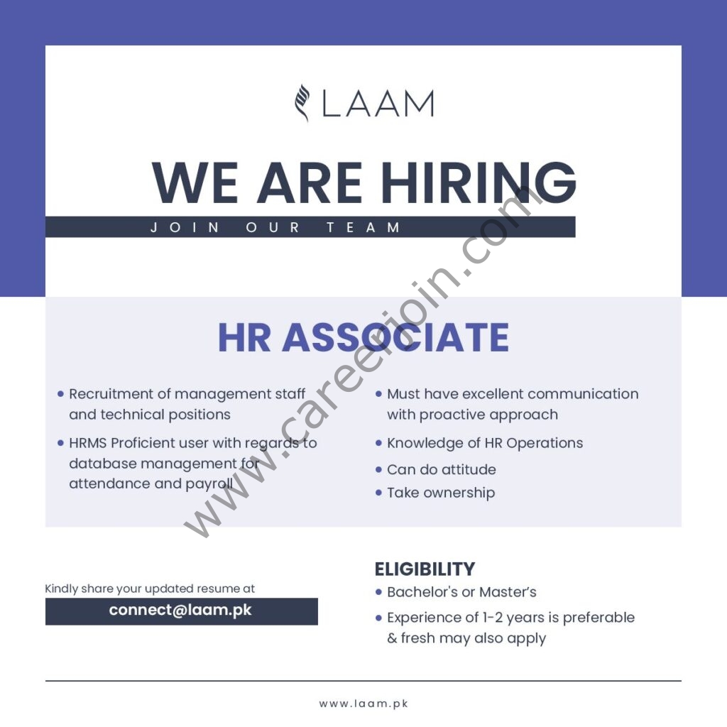 LAAM Jobs HR Associate 01
