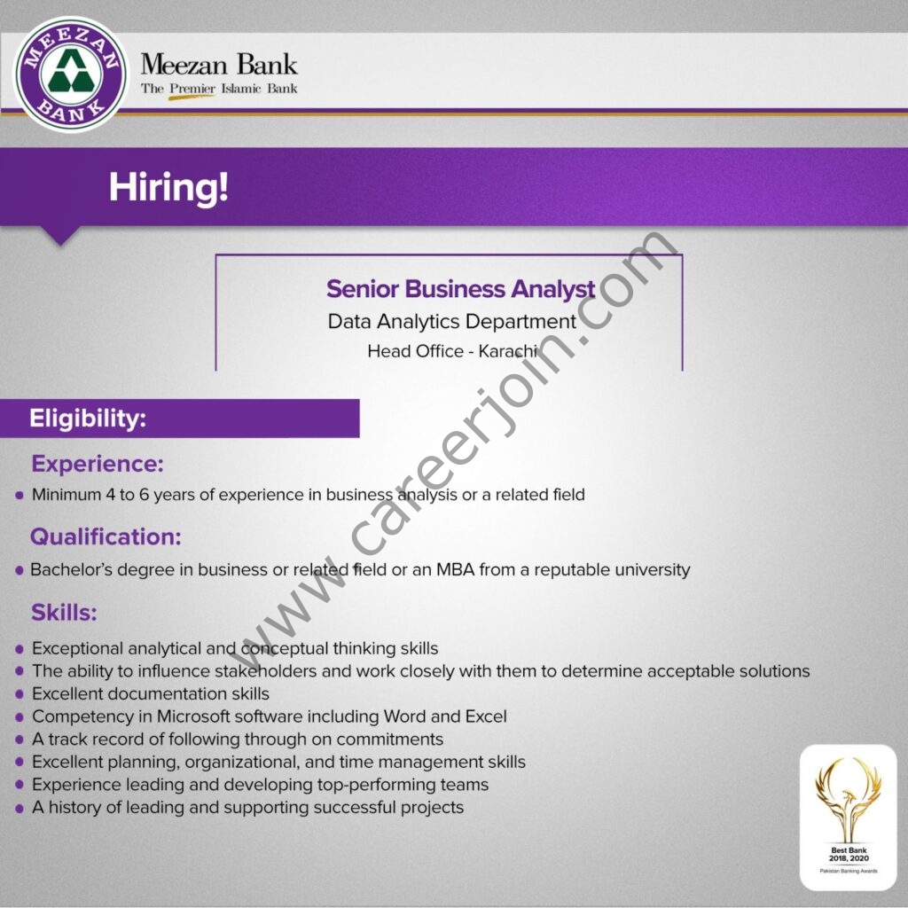 Meezan Bank Limited Jobs March 2022 01