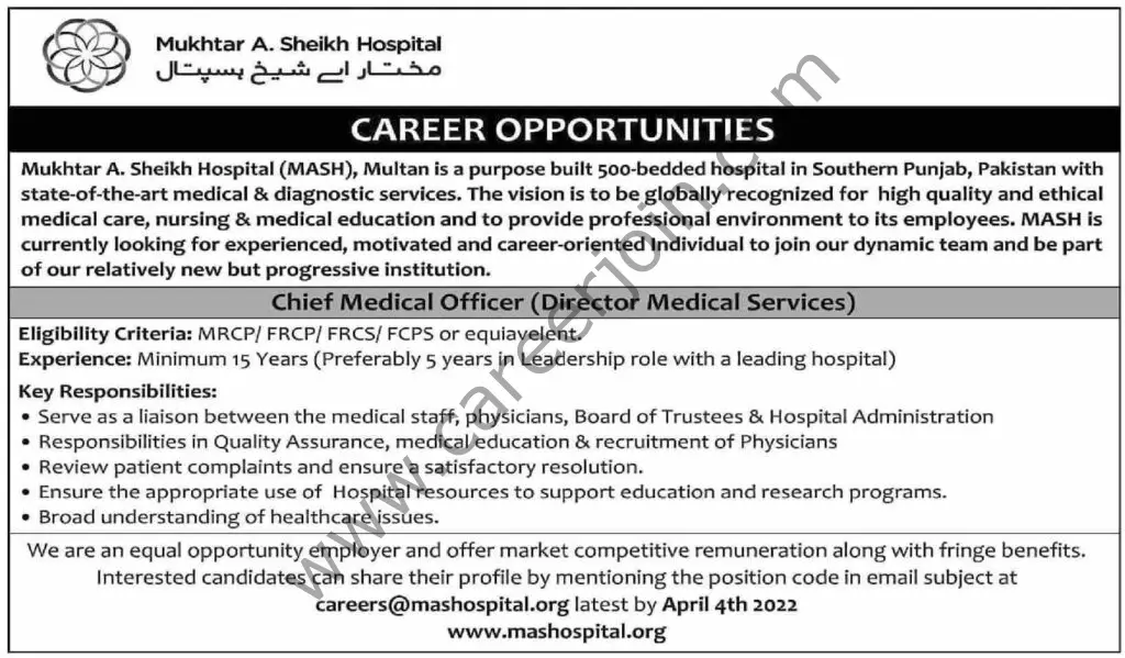 Mukhtar A Sheikh Hospital Jobs 27 March 2022 Dawn 01