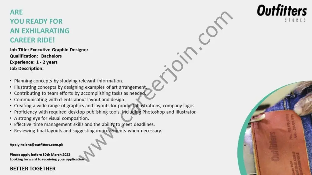Outfitters Stores Pvt Ltd Jobs Executive Graphic Designer 01