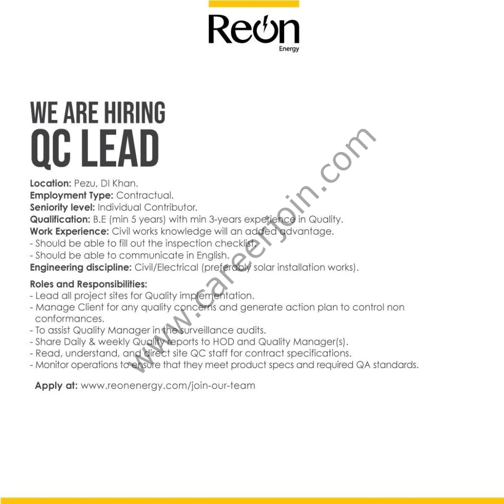 Reon Energy Limited Jobs April 2022 02