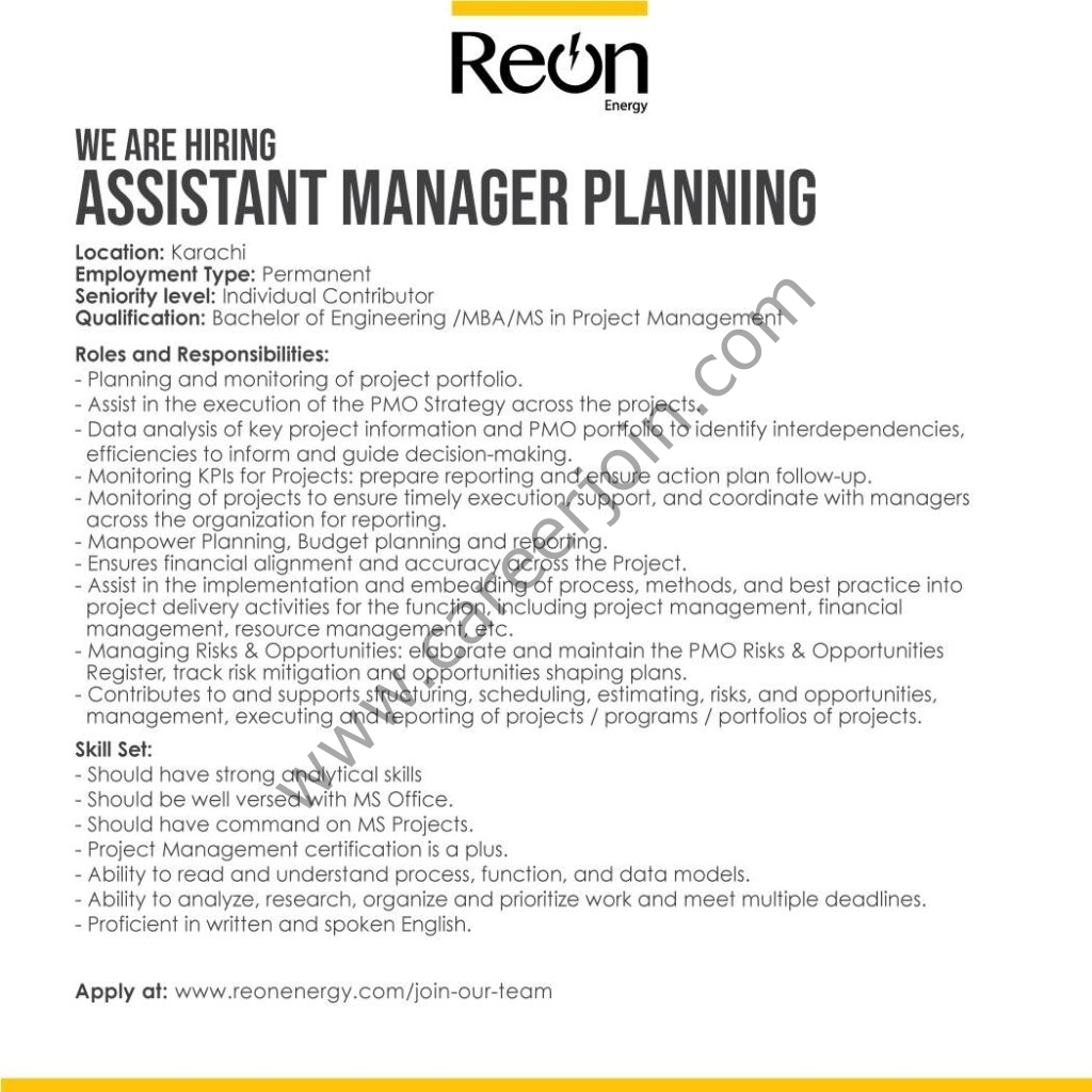 Reon Energy Limited Jobs April 2022 01