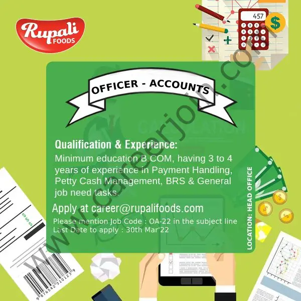 Rupali Foods Pvt Ltd Jobs Officer Accounts 01