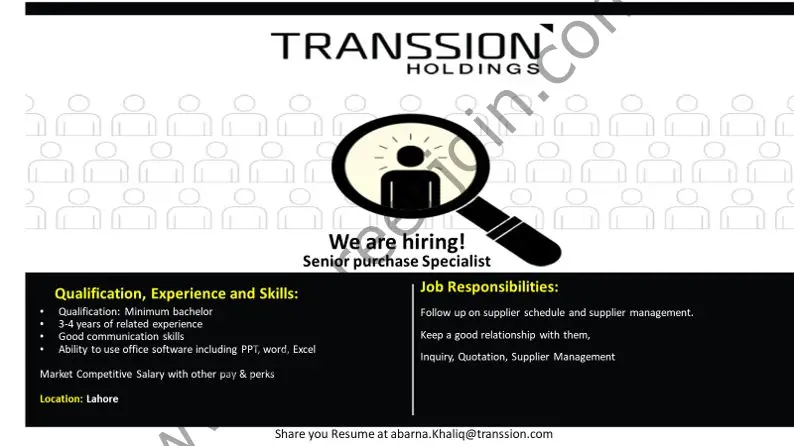Transsion Holdings Jobs Senior Purchase Specialist 01