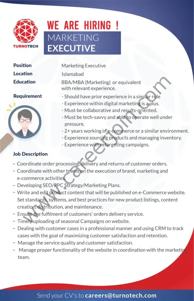 Turnotech Inc Jobs Marketing Executive 01