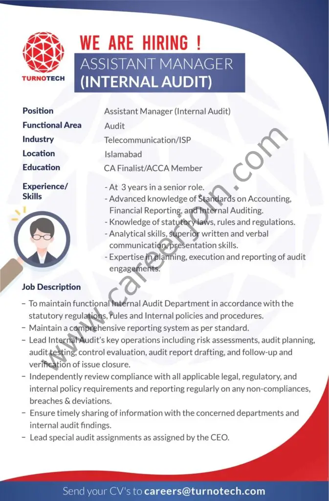 Turnotech Inc Jobs Assistant Manager Internal Audit 01