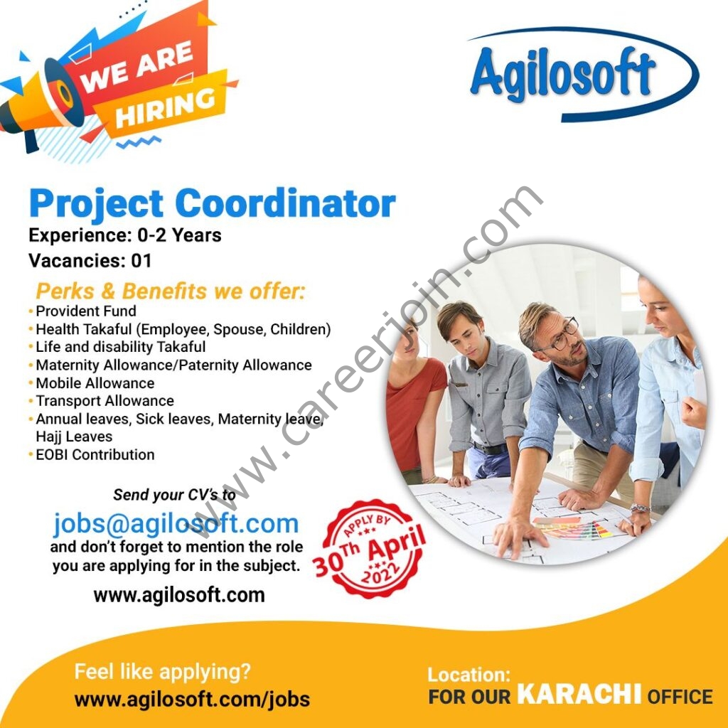 Agilosoft Pakistan Jobs Project Coordinator 01