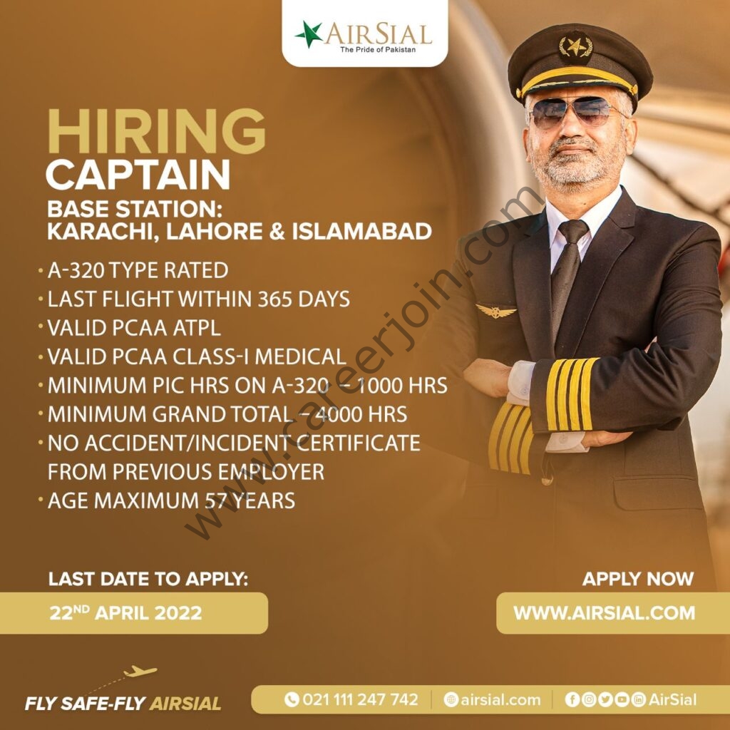 AirSial Limited Jobs Captian 01
