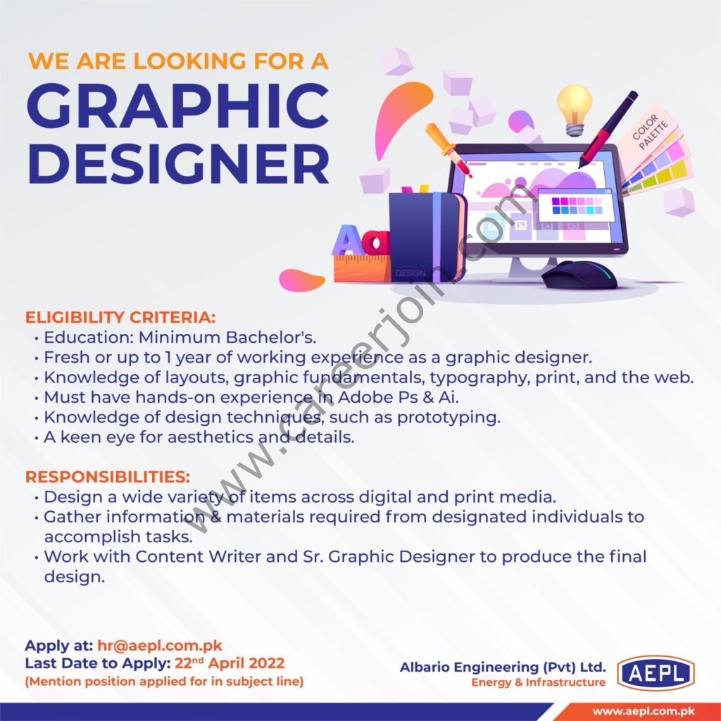 Albario Engineering Pvt Ltd AEPL Jobs Graphic Designer 01