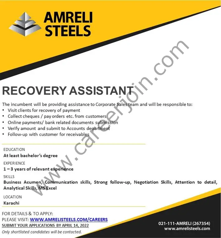 Amreli Steels Jobs April 2022 01