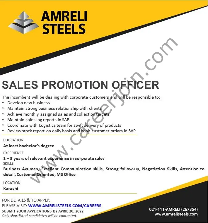 Amreli Steels Jobs April 2022 02