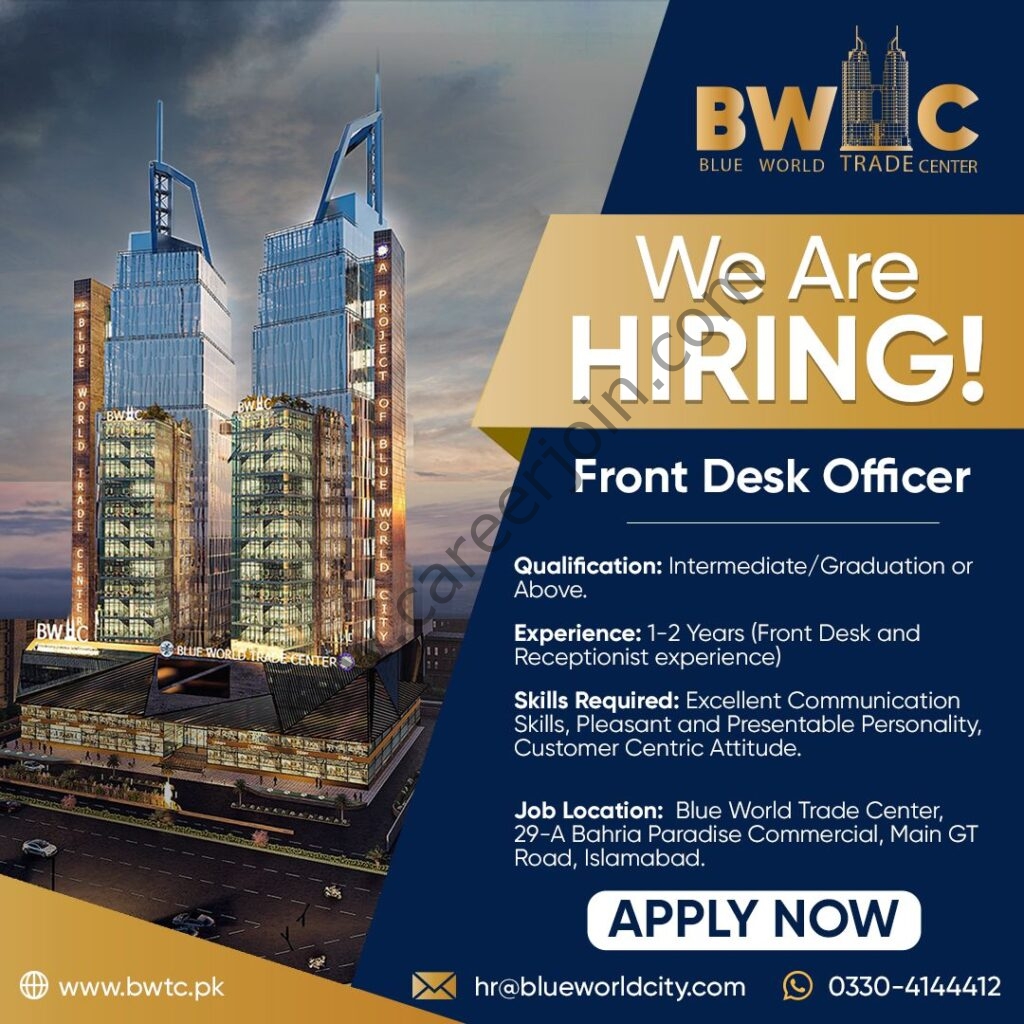 Blue World City BWC Jobs April 2022 01
