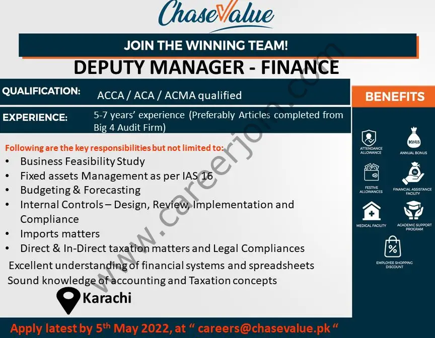 Chase Value Jobs 23 April 2022 01