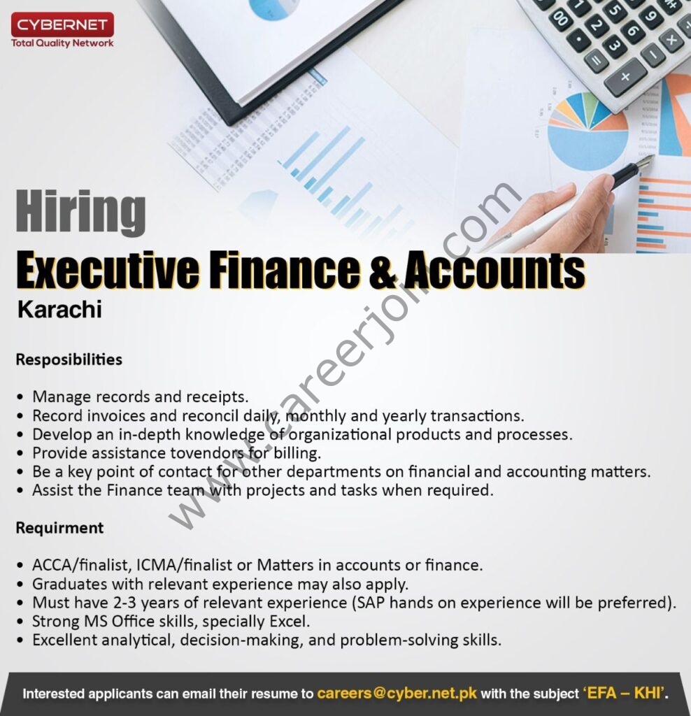 CyberNet Jobs Executive Finance & Accounts 01