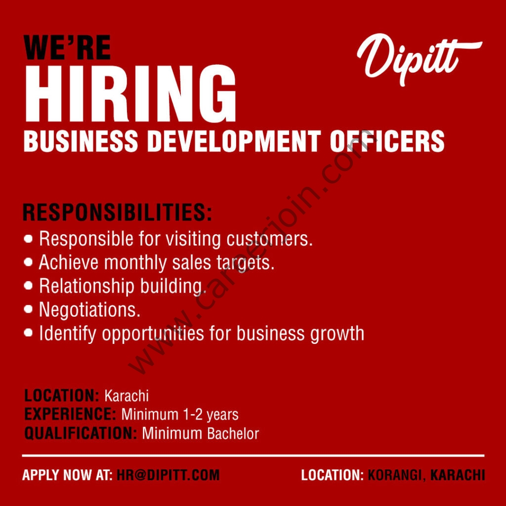 Dipitt Pakistan Jobs Business Development Officers 01