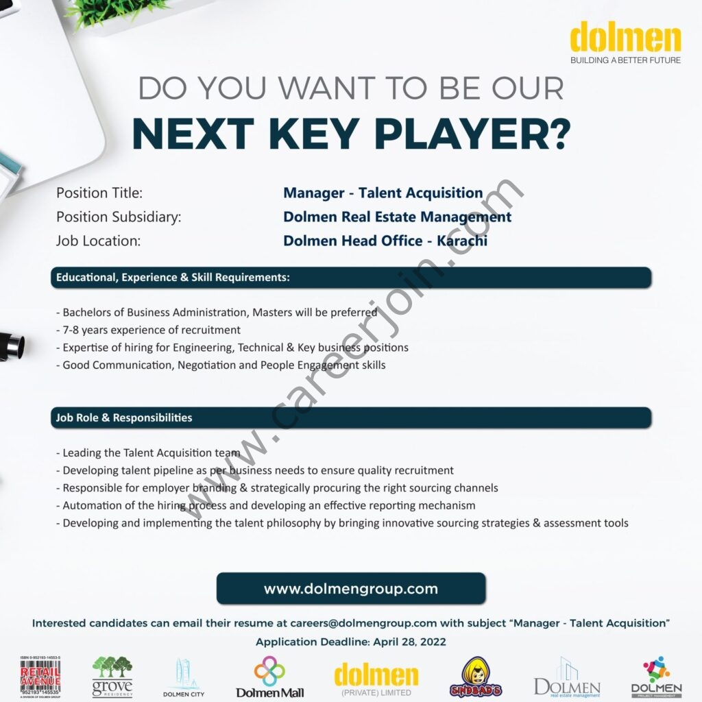 Dolmen Group Jobs Manager Talent Acquisition 01