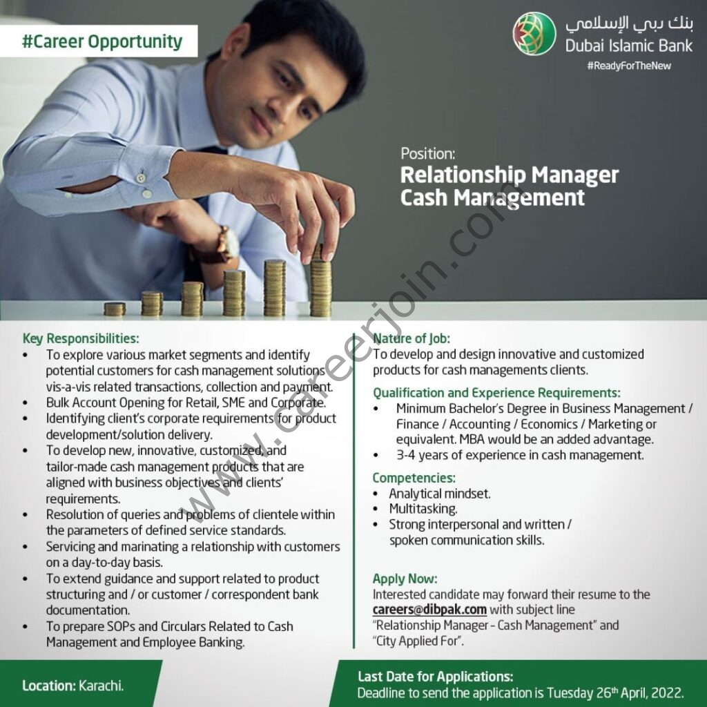 Dubai Islamic Bank Pakistan DIBP Jobs Relationship Manager Cash Management 01