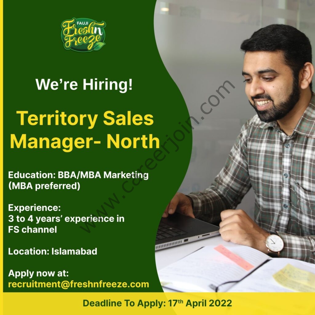 Fauji Fresh n Freeze Limited Jobs Territory Sales Manager 01