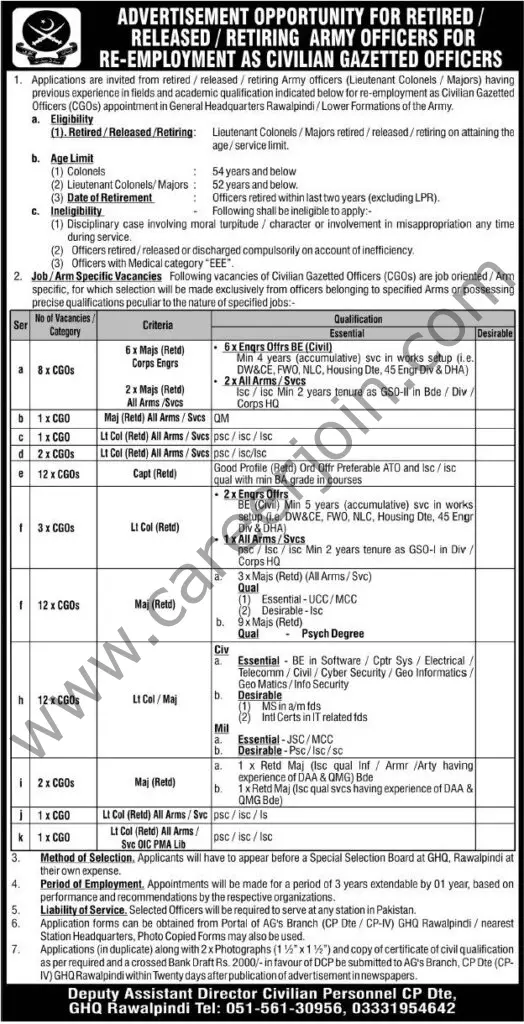 General Headquarters Rawalpindi Jobs 03 April 2022 Express Tribune 01