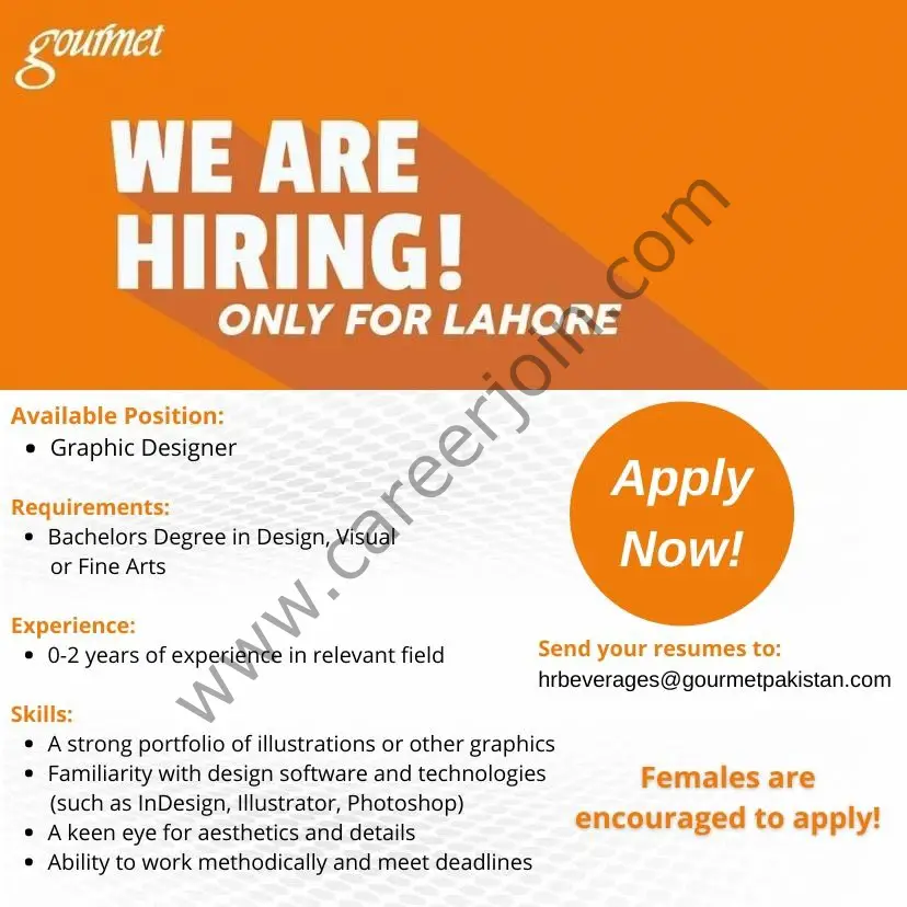 Gourment Pakistan Jobs Graphic Designer 01