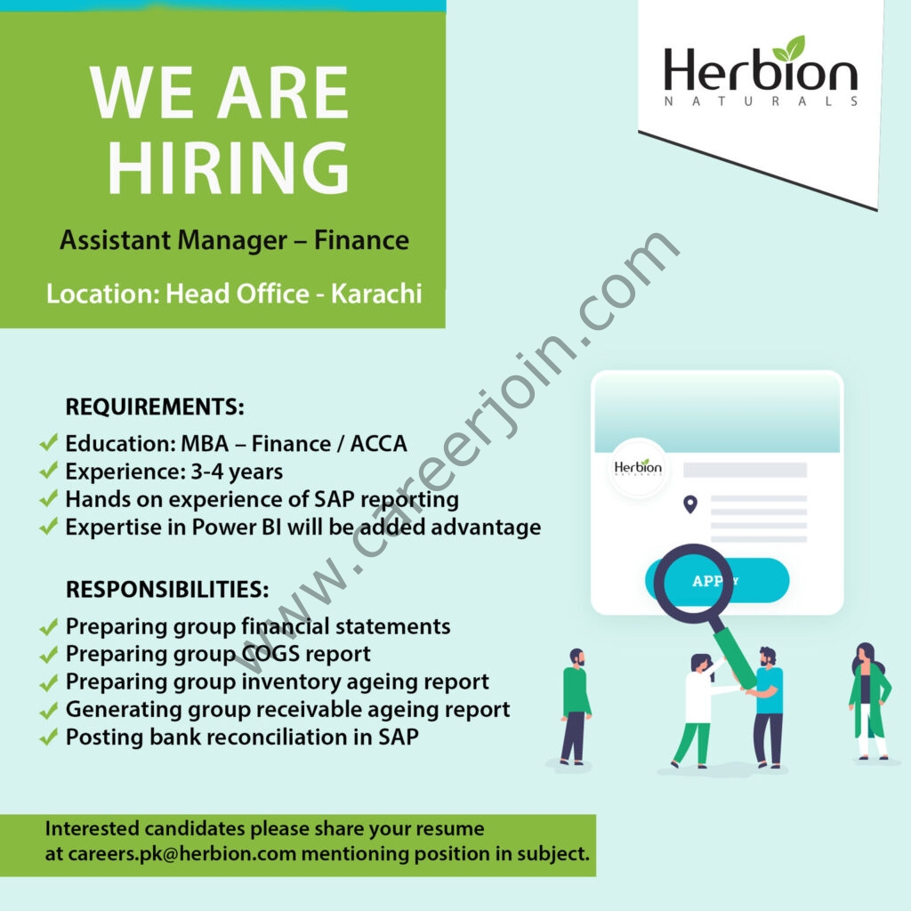 Herbion Pakistan Jobs Assistant Manager Finance 01