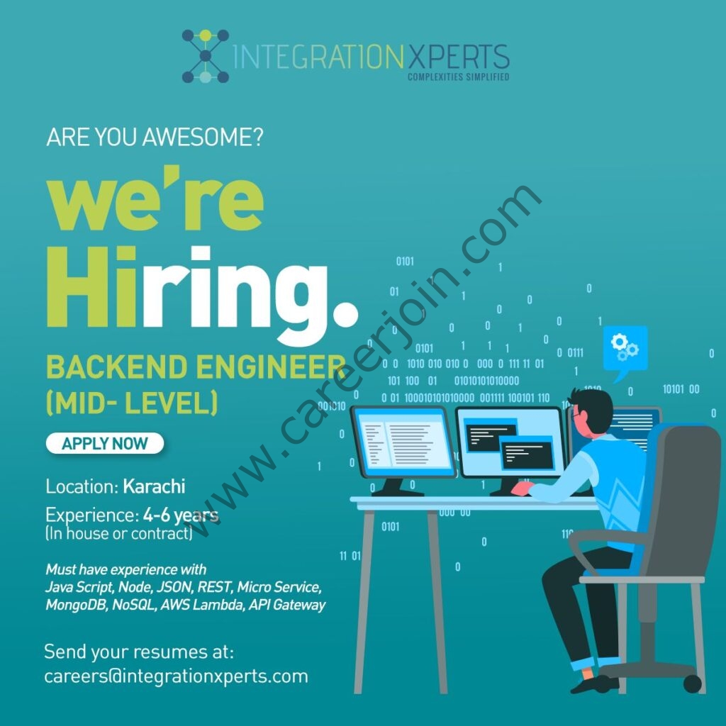 Integration Experts Pvt Ltd Jobs Backend Engineer 01