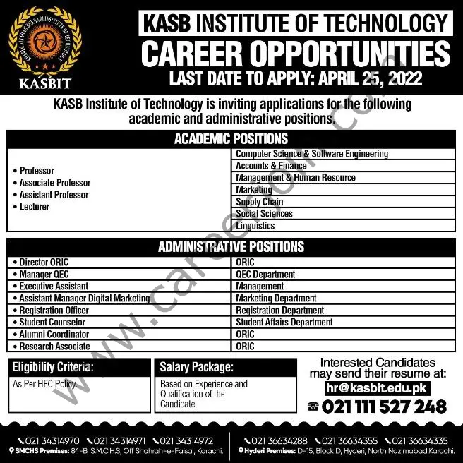 KASB Institute of Technology Jobs Quality Assurance Officer 01