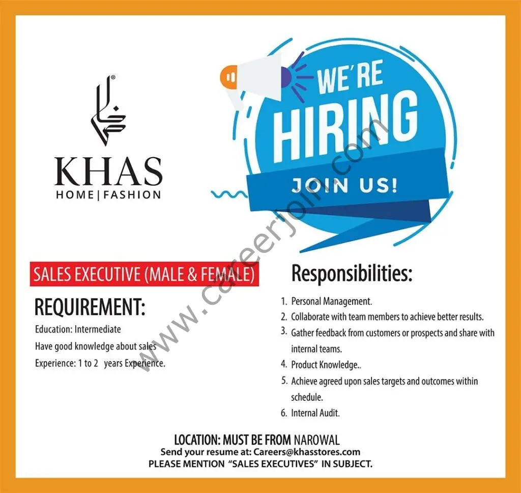 Khas Stores Pvt Ltd Jobs April 2022 02
