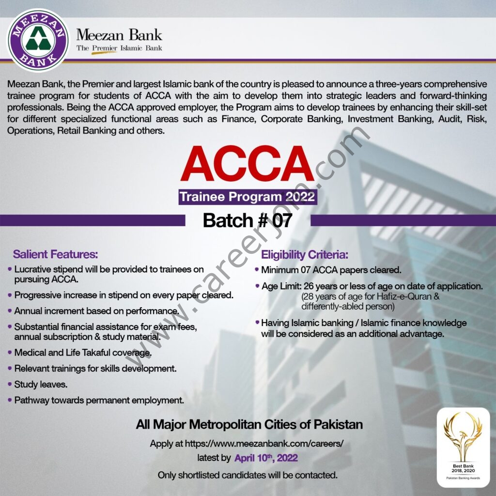 Meezan Bank Limited ACCA Trainee Program 2022 01