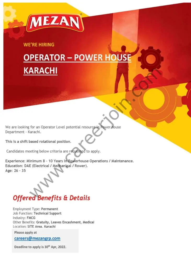 Mezan Group Jobs Operator Power House 01