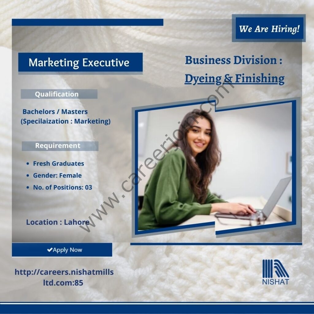 Nishat Mills Limited Jobs Marketing Executive 01