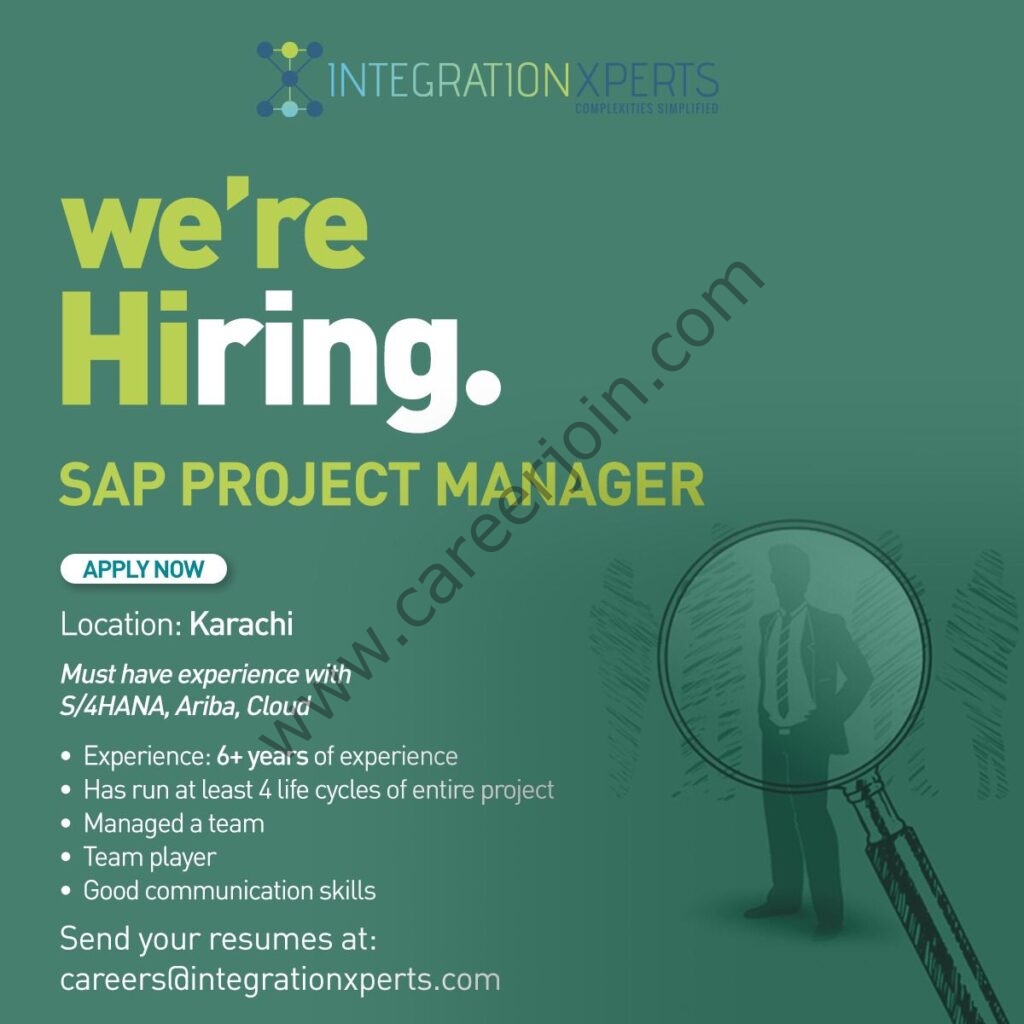 Integration Experts Jobs SAP Project Manager 01
