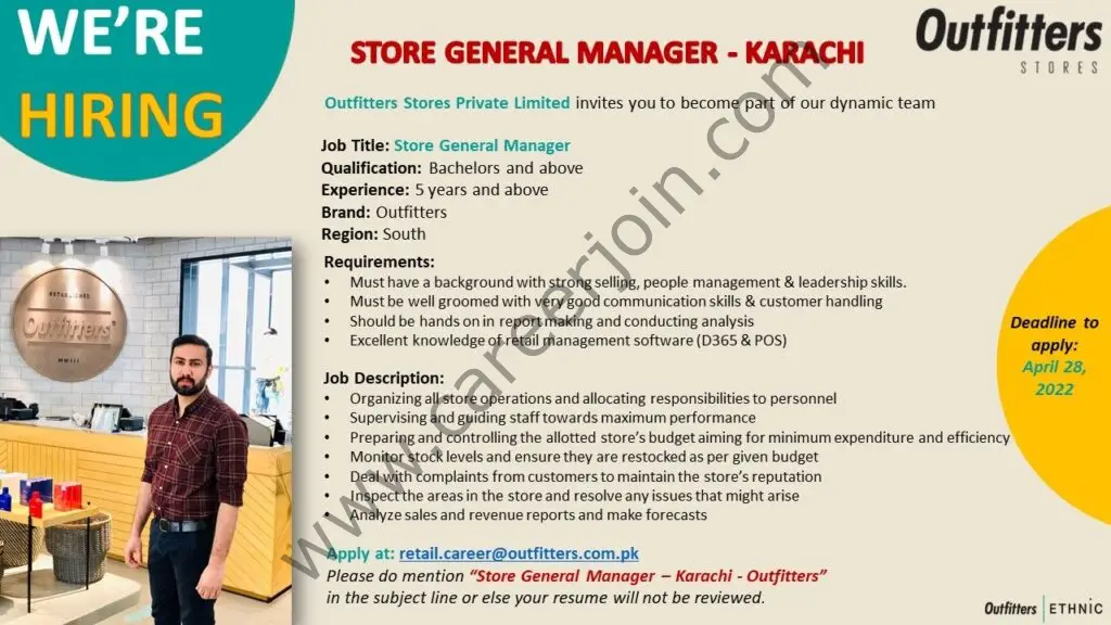 Outfitters Stores Pvt Ltd Jobs Store General Manager 01