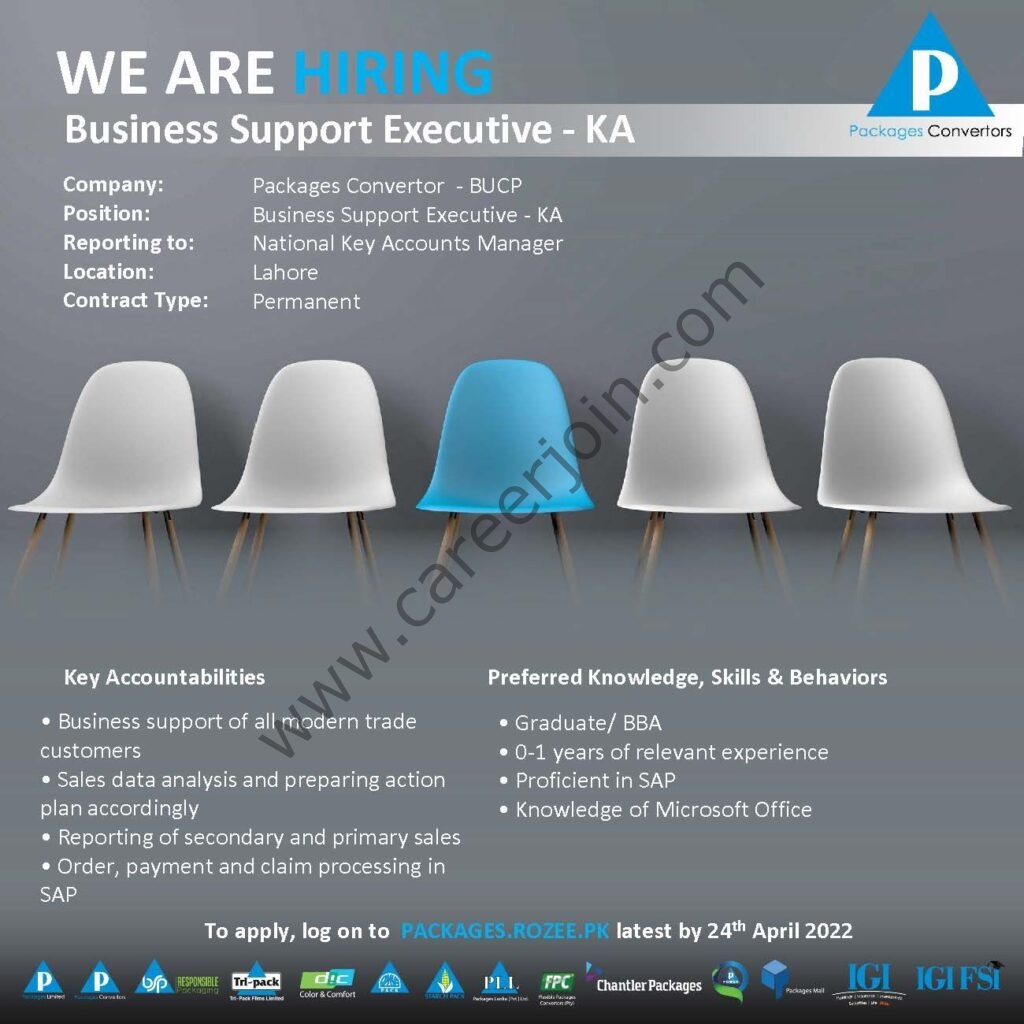 Packages Convertors Jobs Business Support Executive KA 01
