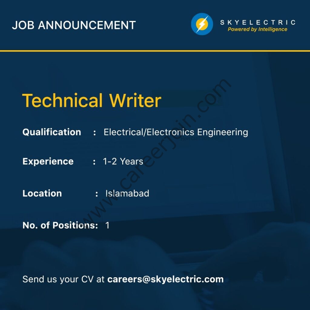 Sky Electric Pvt Ltd Jobs Technical Writer 01