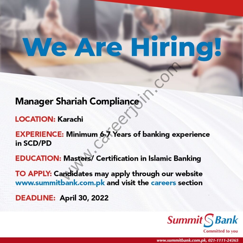 Summit Bank Jobs April 2022 02