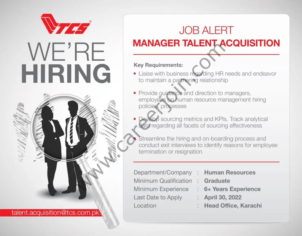 TCS Private Limited Jobs Manager Talent Acquisition 01