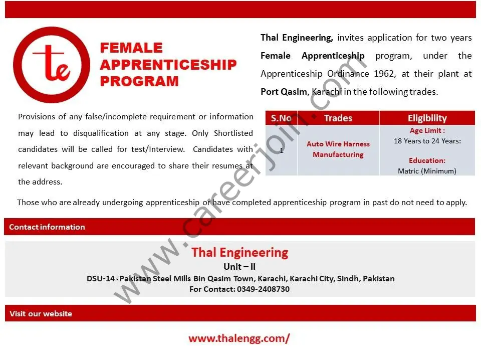 Thal Engineering Female Apprenticeship Program 2022 01