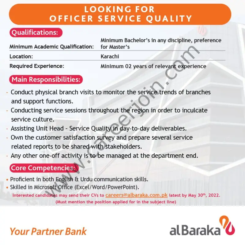 Al Baraka Bank Pakistan Limited Jobs May 2022 01