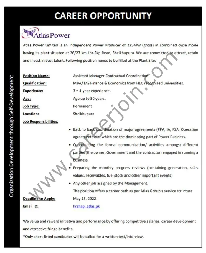 Atlas Power Limited Jobs May 2022 01