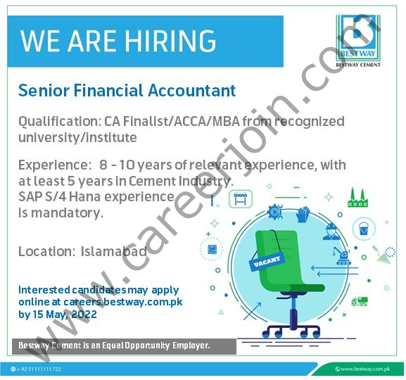 Bestway Cement Limited Jobs Senior Financial Accountant 01
