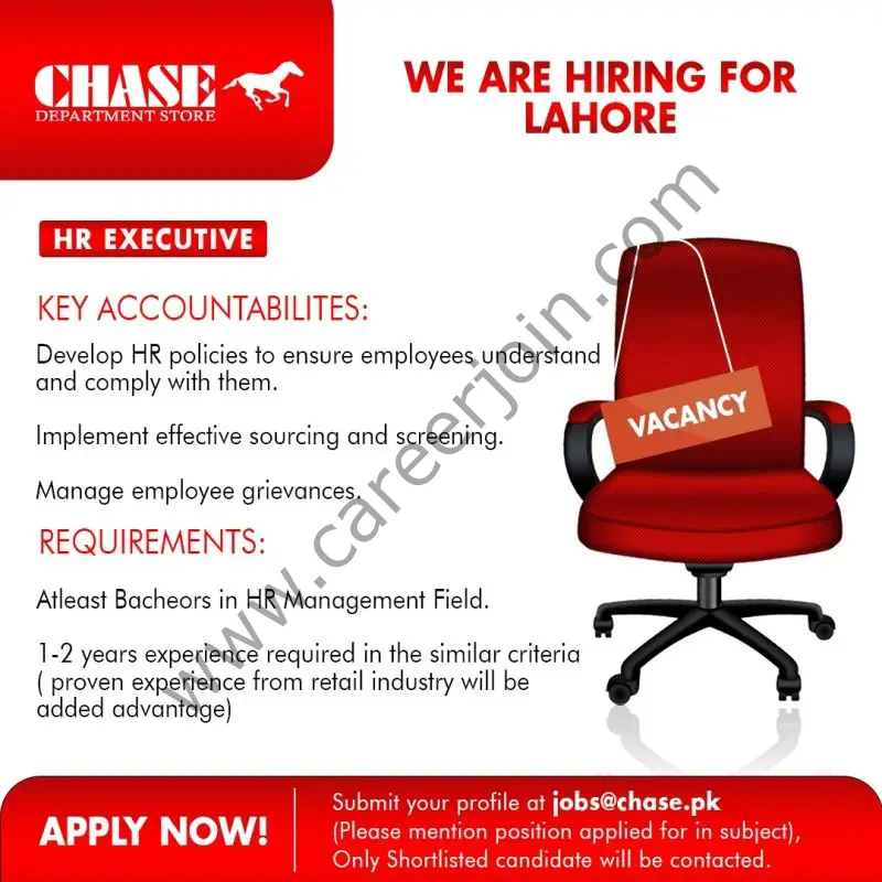 Chase Department Store Jobs HR Executive 01