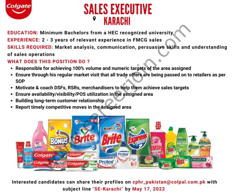 Colgate Palmolive Pakistan Jobs Sales Executive 01