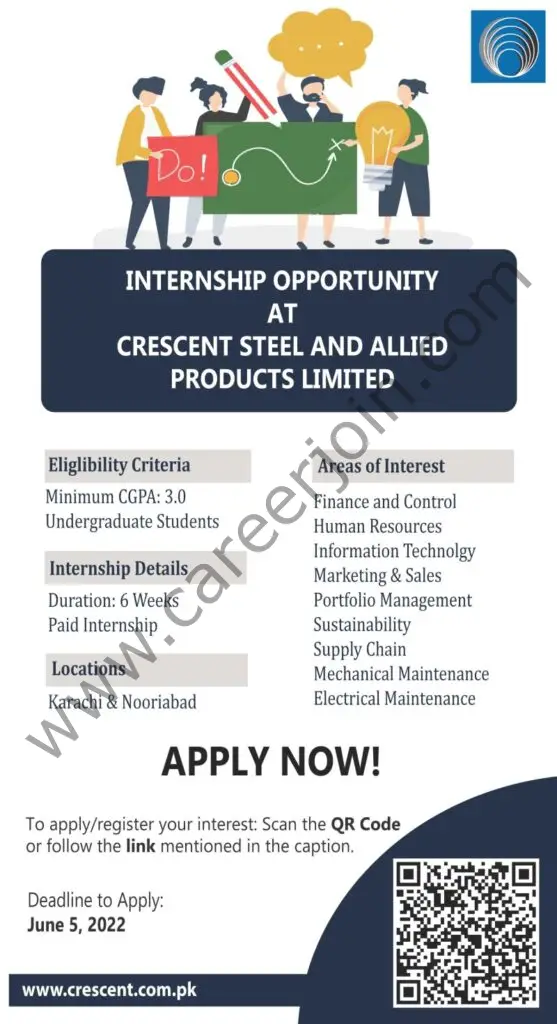 Crescent Steel & Allied Products Limited Internship June 2022 01