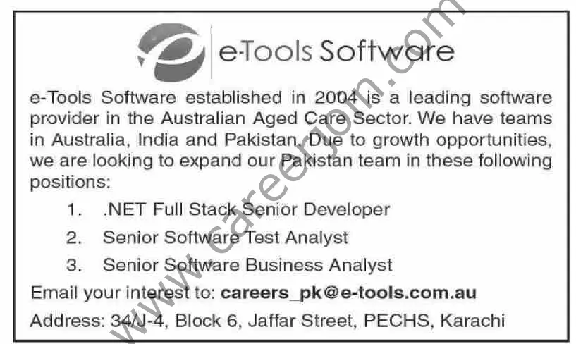 E Tools Software Jobs 22 May 2022 Dawn 1