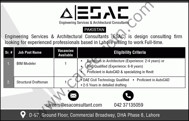 Engineering Services & Architectural Consultants ESAC Jobs 15 May 2022 Nawaiwaqt 3