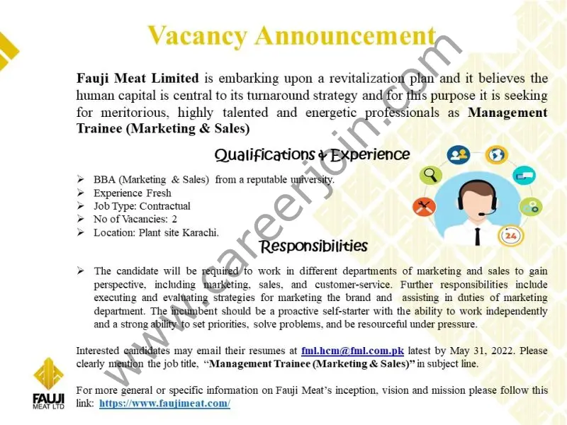 Fauji Meat Limited FML Jobs May 2022 02